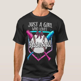 Baseball Drip Just A Girl Who Loves Baseball Game T-Shirt