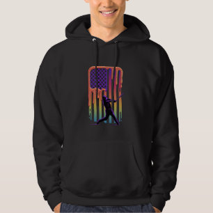 Baseball Drip Kids Boys USA Dripping Ice Cream Ame Hoodie