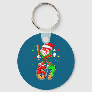 Baseball Drip Number 67 Meme Ice Cream Dripng Chri Key Ring