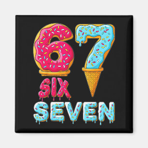 Baseball Drip Number 67 Player 67 Meme Ice Cream D Magnet