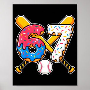 Baseball Drip Number 67 Player 67th Birthday Meme Poster