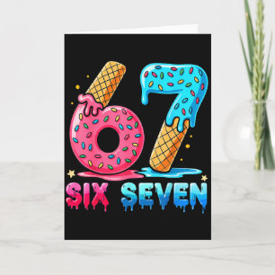 Baseball Drip Number 67 Player Or 67th Birthday  Card