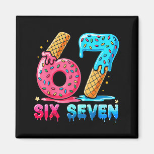 Baseball Drip Number 67 Player Or 67th Birthday  Magnet