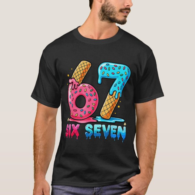 Baseball Drip Number 67 Player Or 67th Birthday  T-Shirt (Front)