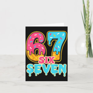 Baseball Drip Number 67 Player Trendy 6 7 Meme Fun Card