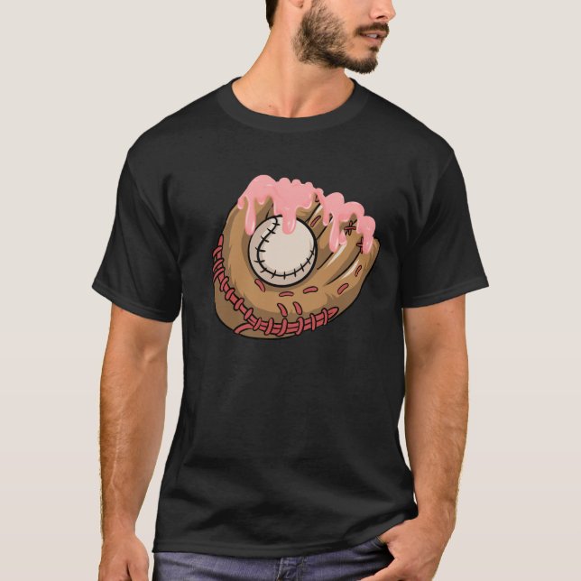Baseball Drip Sprinkles Baseball Glove Drip T-Shirt (Front)