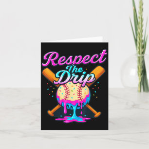 Baseball Drip Team For Boys Ice Cream Cool  Card