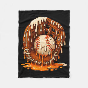 Baseball Drip Team For Boys Ice Cream Cool  Fleece Blanket