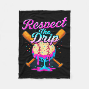 Baseball Drip Team For Boys Ice Cream Cool  Fleece Blanket