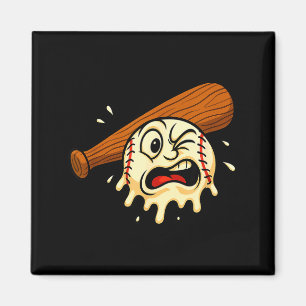 Baseball Drip Team For Boys Ice Cream Cool  Magnet