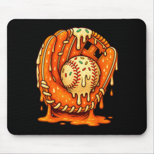 Baseball Drip Team For Boys Ice Cream Cool  Mouse Pad