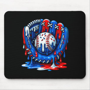 Baseball Drip Team For Boys Ice Cream Cool  Mouse Pad