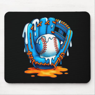 Baseball Drip Team For Boys Ice Cream Cool  Mouse Pad