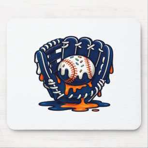 Baseball Drip Team For Boys Ice Cream Cool  Mouse Pad
