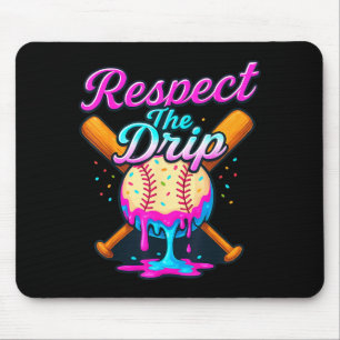 Baseball Drip Team For Boys Ice Cream Cool  Mouse Pad
