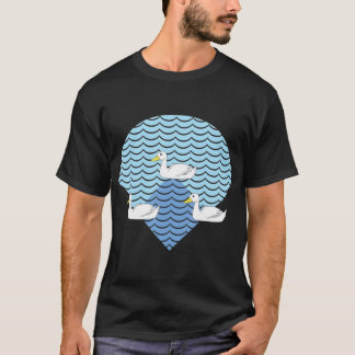 Baseball Ducks on the Pond Runners On Base T-Shirt