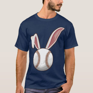 Baseball Easter Day Boys Men Ball Bunny Catcher T-Shirt