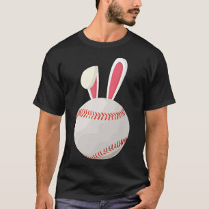 Baseball Easter Day Bunny Ears Rabbit Baseball Fan T-Shirt