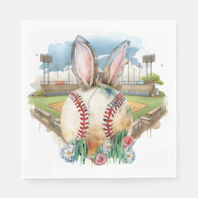 Baseball Easter  themed  Napkin (Front)