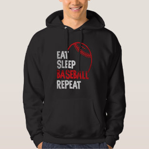 Baseball Eat Sleep Baseball Repeat Baseball  Fan Hoodie