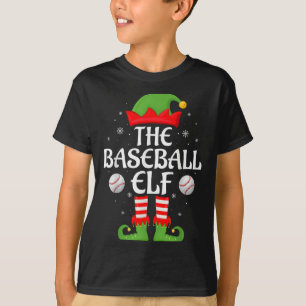 Baseball Elf Xmas Family Matching Elf Squad Christ T-Shirt