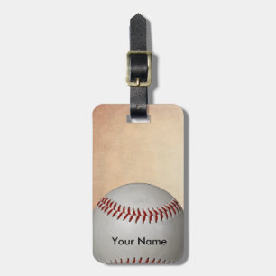 Baseball Embed Custom Name Sport Luggage Tag