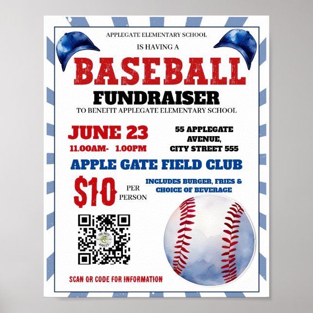 Baseball event  poster (Front)