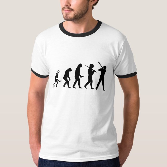Baseball Evolution - Funny Baseball T Shirt (Front)
