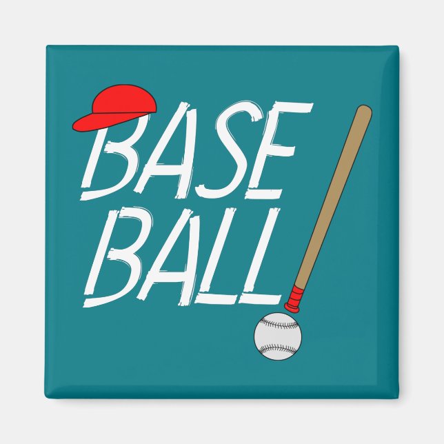 Baseball Exclamation Magnet (Front)