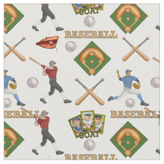 Baseball Fabric Featuring Players In Action