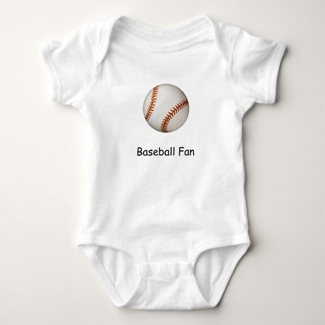 Baseball Fan Baby Bodysuit (Front)