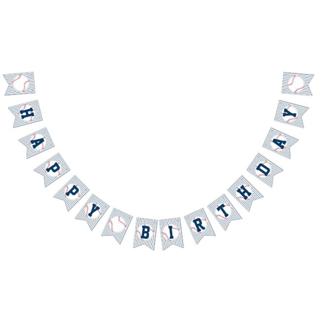 Baseball Fan Birthday Party Banner (All)