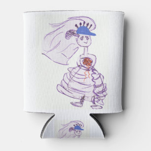 Baseball Fan Bride Can Cooler