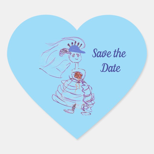 Baseball Fan Bride Heart Sticker (Front)