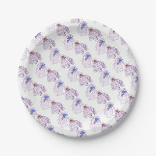 Baseball Fan Bride Paper Plate