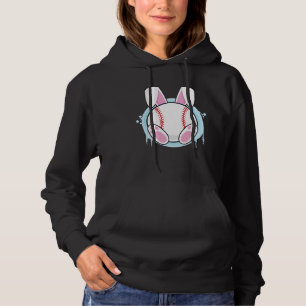 Baseball Fan Easter Baseball Bunny Easter Friend R Hoodie