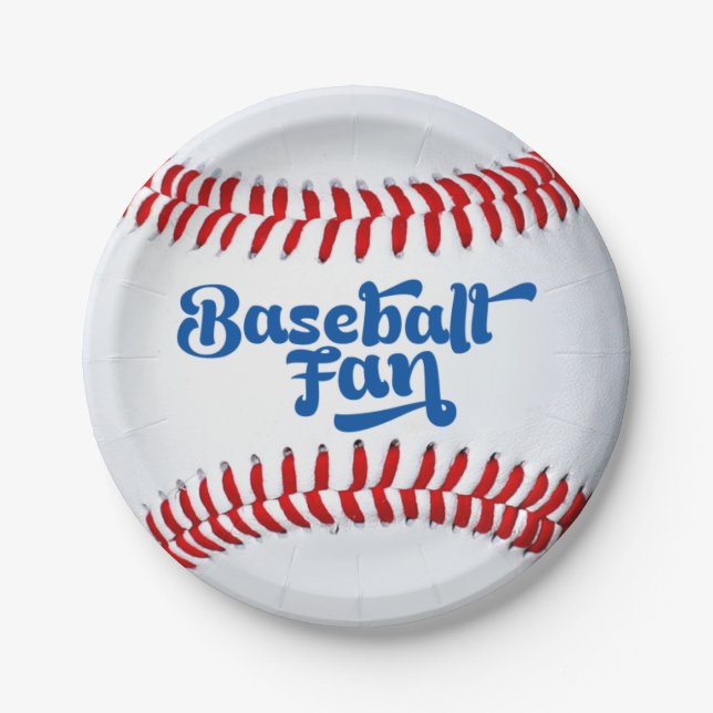 Baseball Fan Paper Plate (Front)