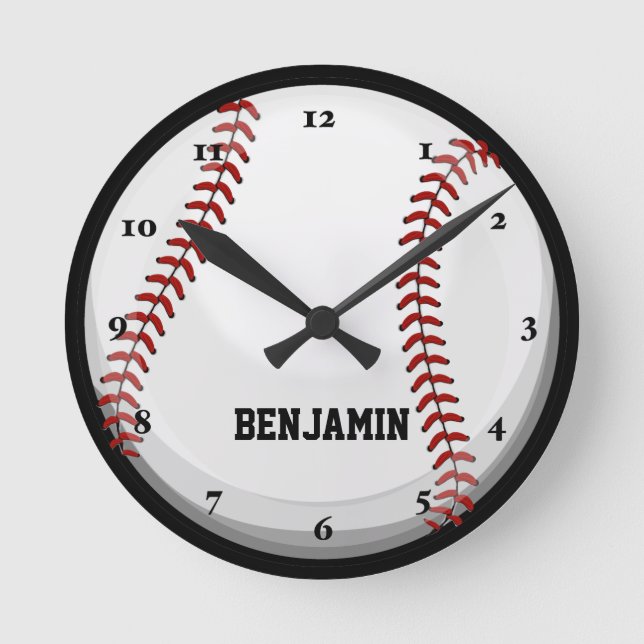 Baseball Fan Round Clock (Front)