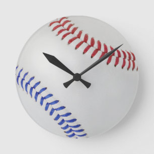 Baseball Fan-tastic_Color Laces_All-American Round Clock