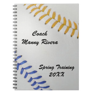 Baseball Fan-tastic_Color Laces_go_bl_personalized Spiral Notebook
