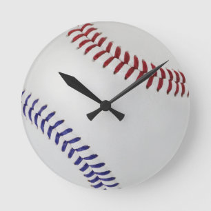 Baseball Fan-tastic_Color Laces_nb_dr Round Clock