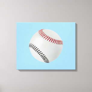 Baseball Fan-tastic_Color Laces_rd_bk Canvas Print