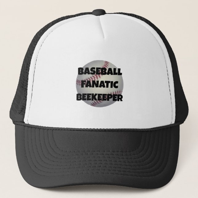 Baseball Fanatic Beekeeper Trucker Hat (Front)