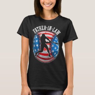 Baseball Father In Law American Flag USA  Father s T-Shirt