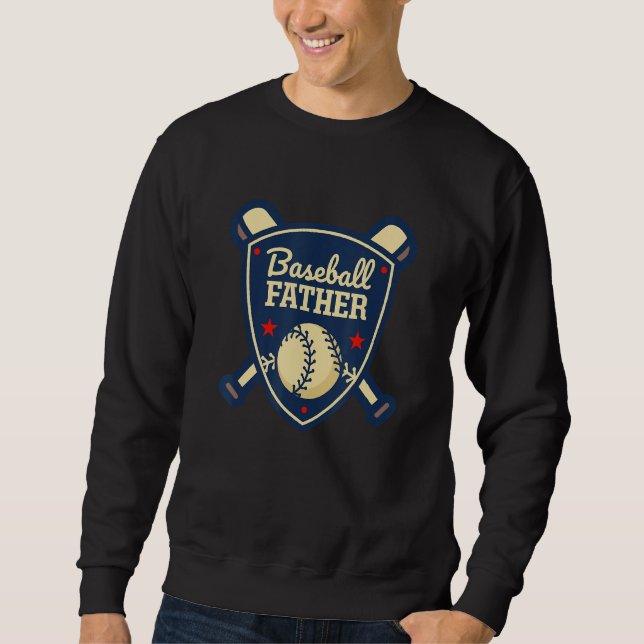 Baseball Father Matching Family Baseball Player Sweatshirt (Front)