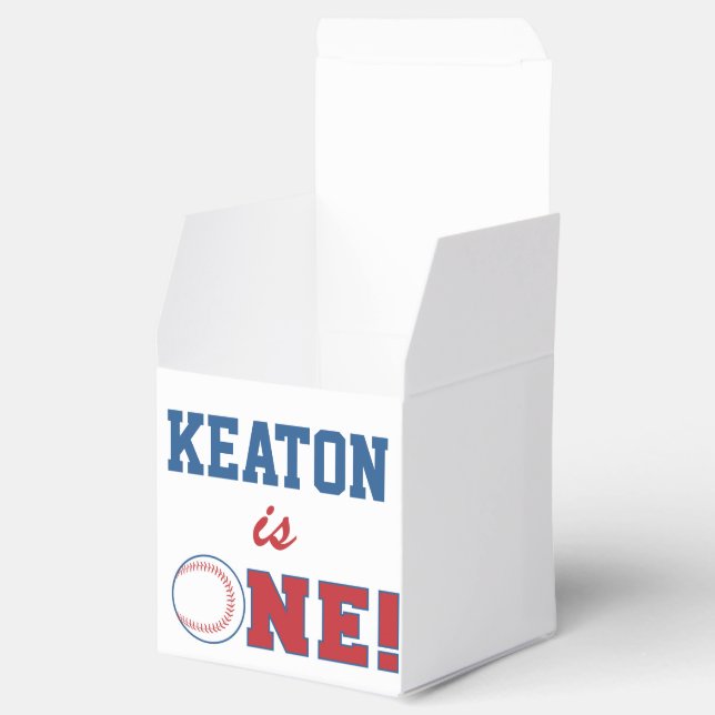 Baseball First Birthday Favour Box (Opened)