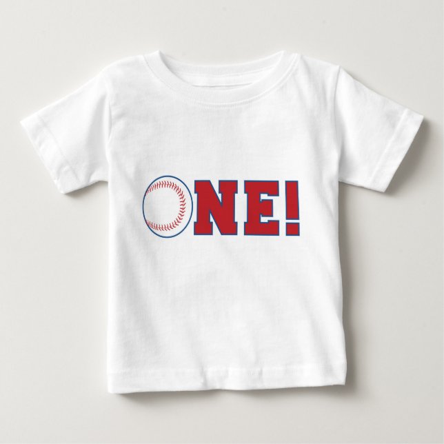 Baseball First Birthday T-shirt (Front)