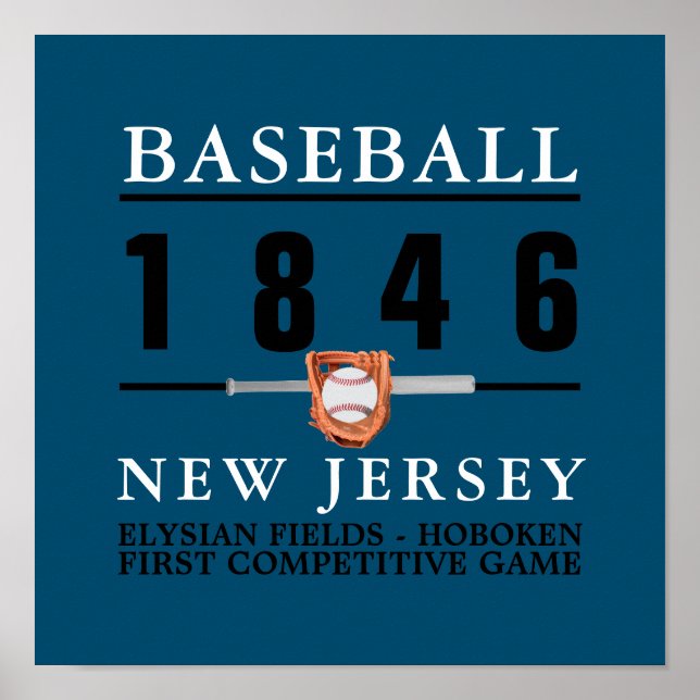 Baseball, First Competitive Game Poster (Front)