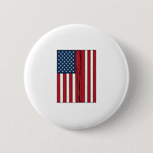 Baseball Flag Distressed Vintage Vector Design_1 6 Cm Round Badge