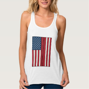 Baseball Flag Distressed Vintage Vector Design_1 Singlet